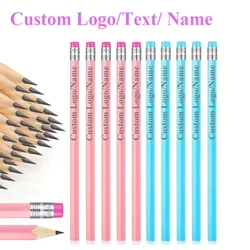 Personalized Pencils Custom Logo Name Wedding Pencil HB Wood Pencils with Eraser for School Drawing Bridal Baby Shower Office 19