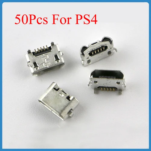 50 Uds para PS4 puerto de carga Micro USB enchufe para Sony PlayStation 4 PS4 Dualshock conector inalámbrico puertos piezas de juego de repuesto