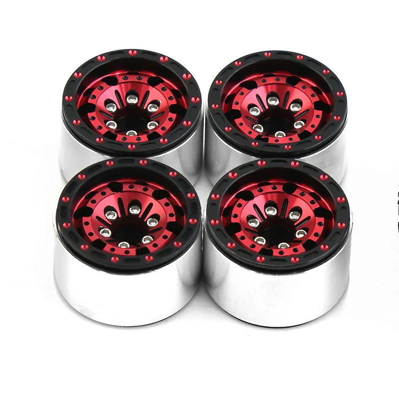 4PCS TRX4M 1 Inch Metal Wheels Upgrade Hub Rim for 1/18 RC Crawler Car Traxxas TRX4-M Defender Bronco Axial SCX24 FMS Upgrade