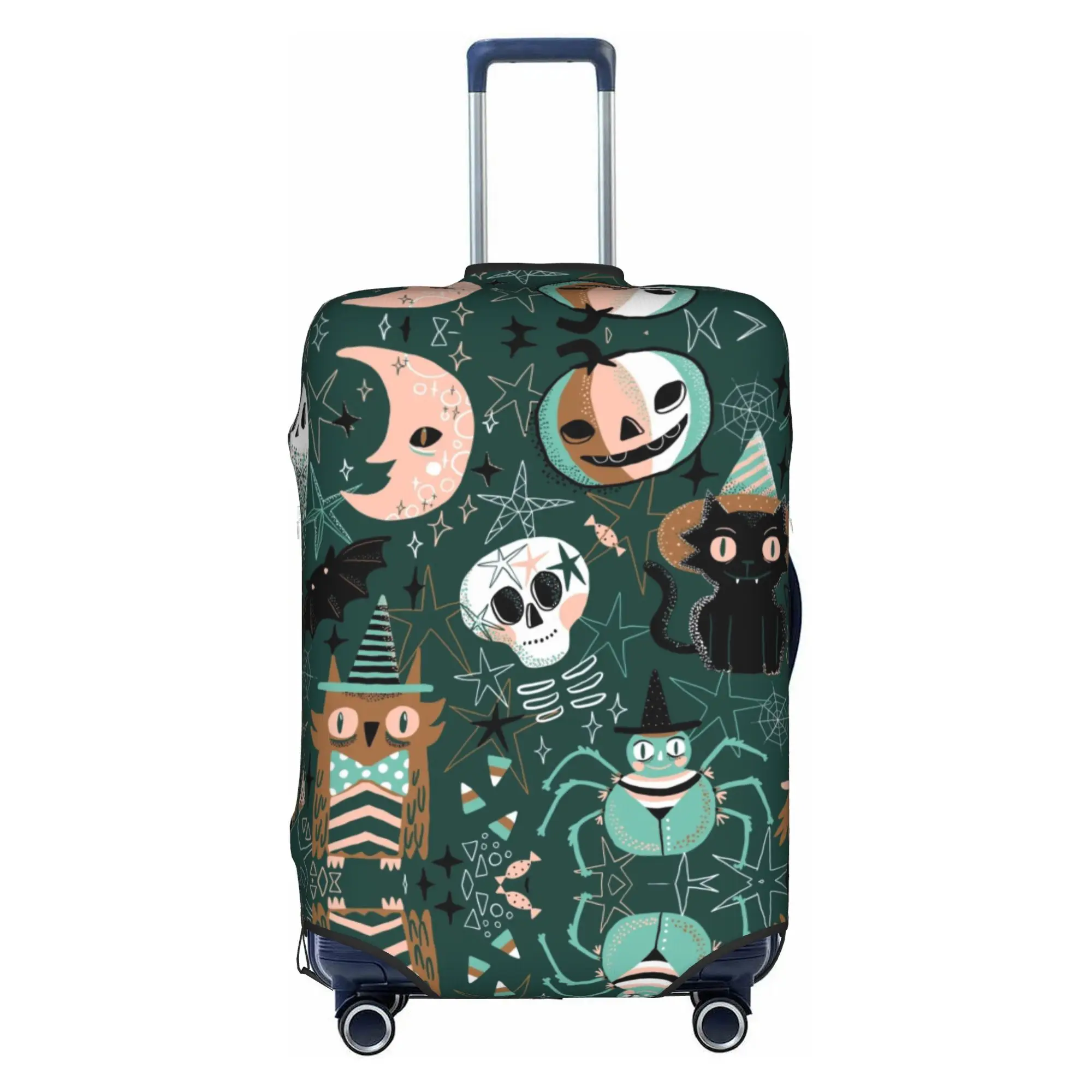 Halloween Pumpkin Owl Luggage Cover Cute  Suitcase Protector Covers Suit For 18-32 inch