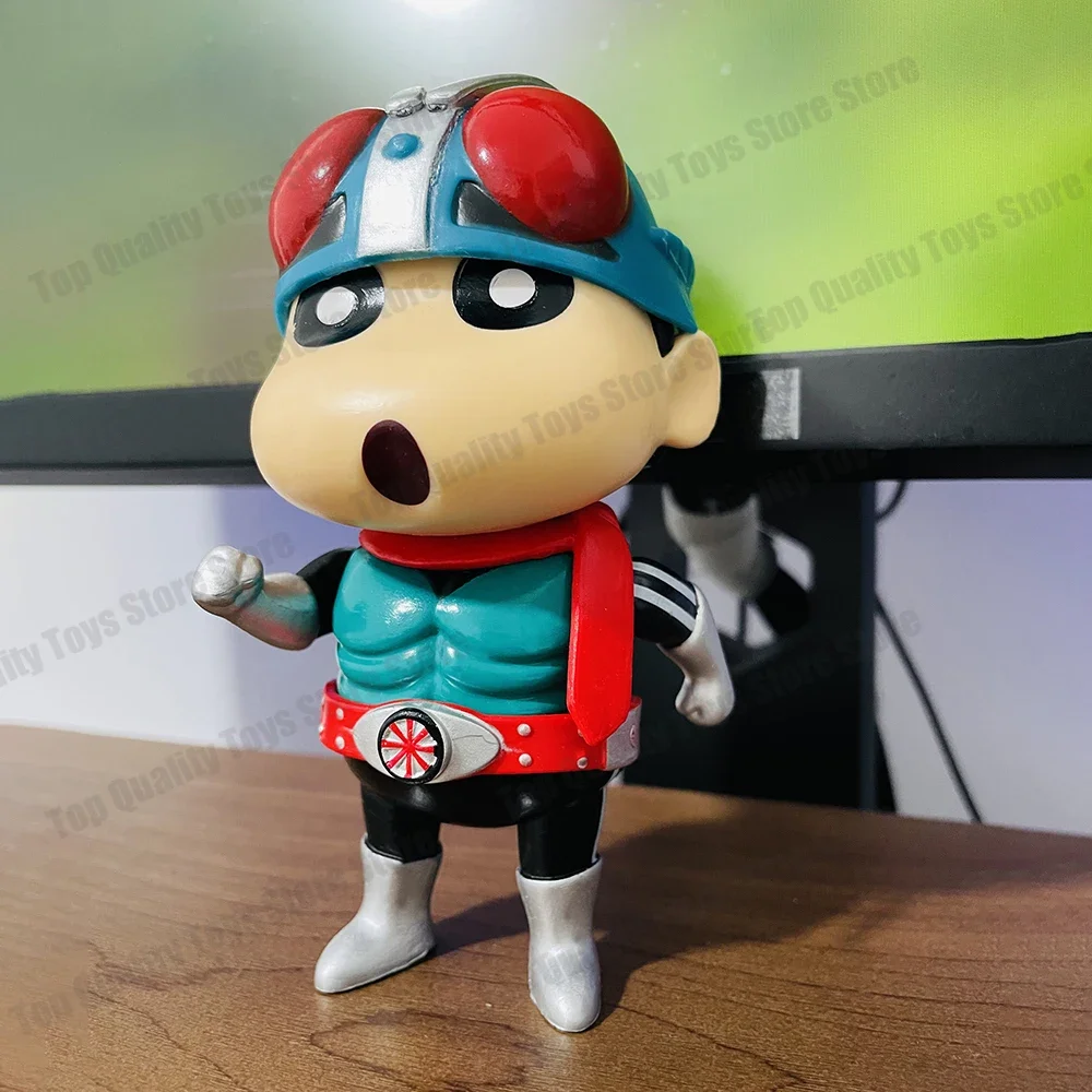 Nieuwe Anime Cartoon Crayon Shin-Chan Figuren Cos Kamen Rider Kawaii Action Figures Pvc Model Speelgoed Kinderen Ornament Geschenken