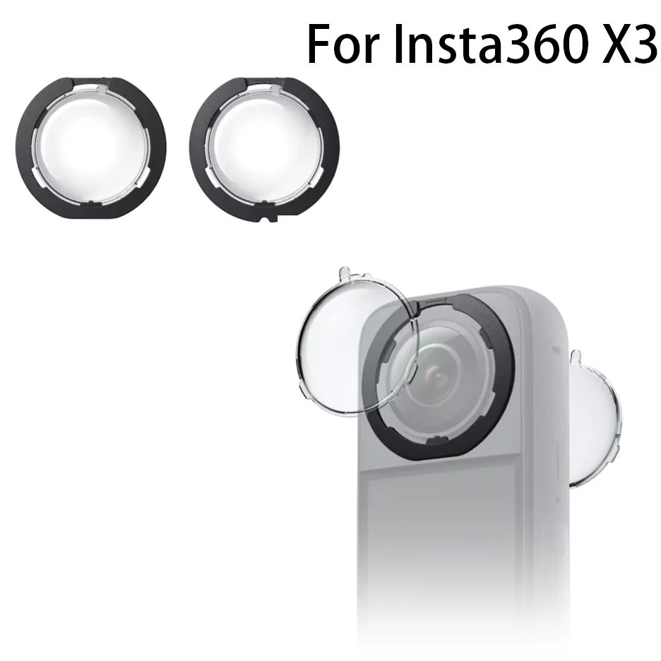 Removable Twist‑off Lens Guards for Insta360 X3 Multi‑Coated Clear Plastic Protector Anti‑Scratch Panoramic Camera Accessory