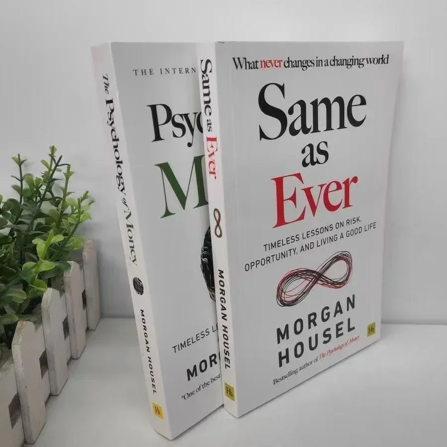 2 libros de Morgan Housel, la psicología del dinero y igual que siempre, libro en inglés, Paperback