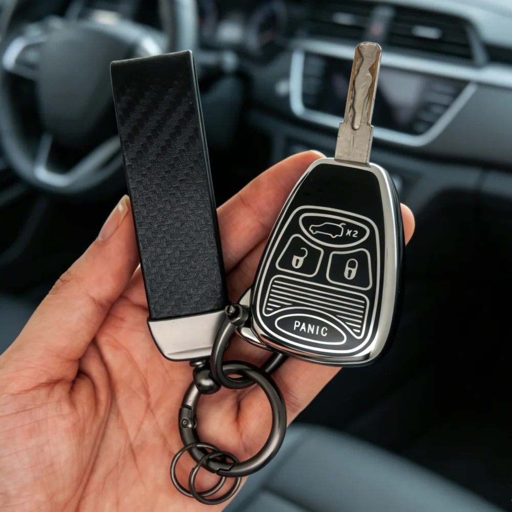 Car Key Case Cover keychain For Jeep Wrangler Compass Patriot Liberty Chrysler 300 PT Dodge JCUV Caliber Nitro