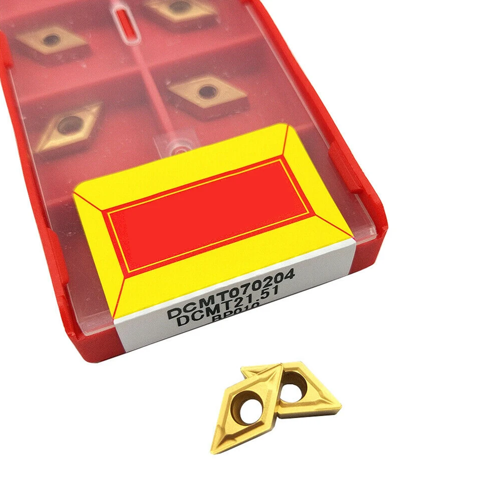 DCMT070204 Indexable Carbide Turning Insert Designed for SDJCR and SDJCL Lathe Tool Holders 7x2mm Dimensions R0.4 Radius