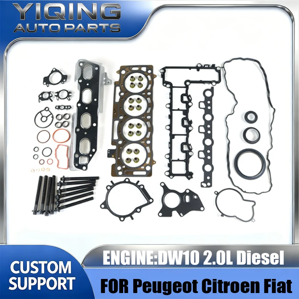 OE 9807092380 1610019580 Complete Cylinder Head Overhaul Kit For Peugeot 307 308 508 Citroen C4 C5 DW10 2.0L BlueHDi Diesel