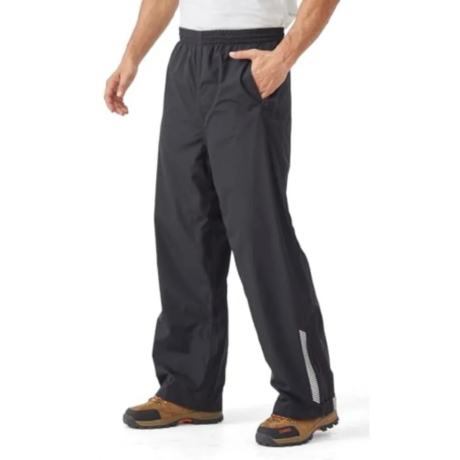 

Men's Packable Rain Pants Waterproof Windproof Outdoor Rain Overpants for Hiking Fishing Daily Work