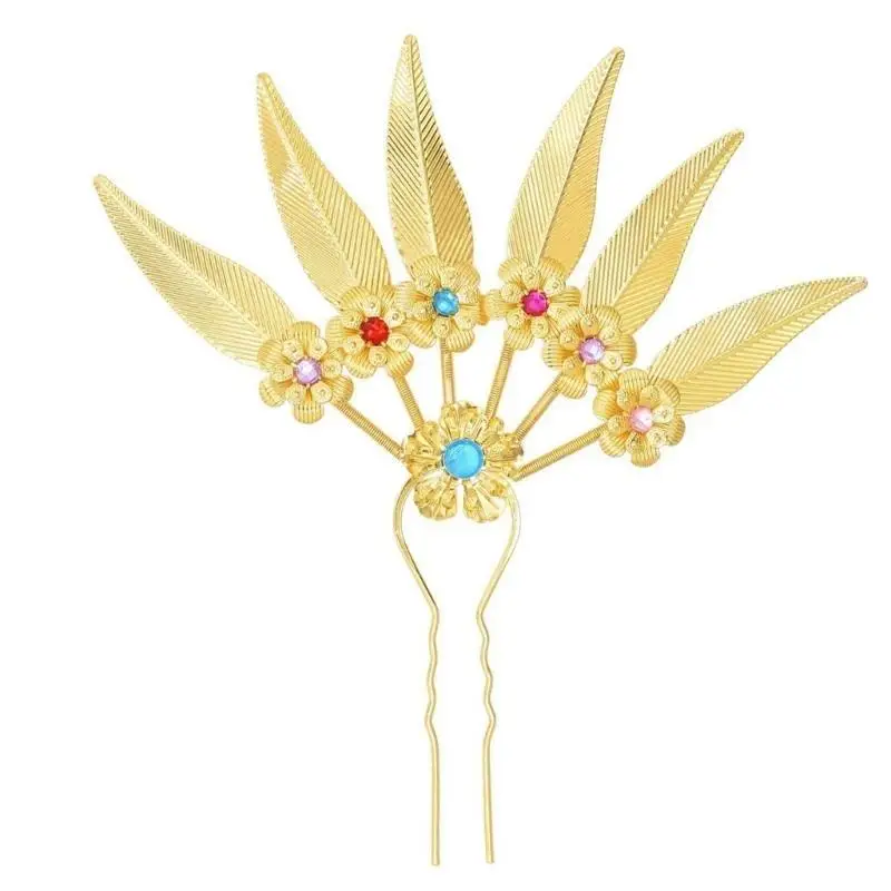 

39BD Elegant Golden Hair Chinese Ancient Filigree Hair Chopsticks Hairpin