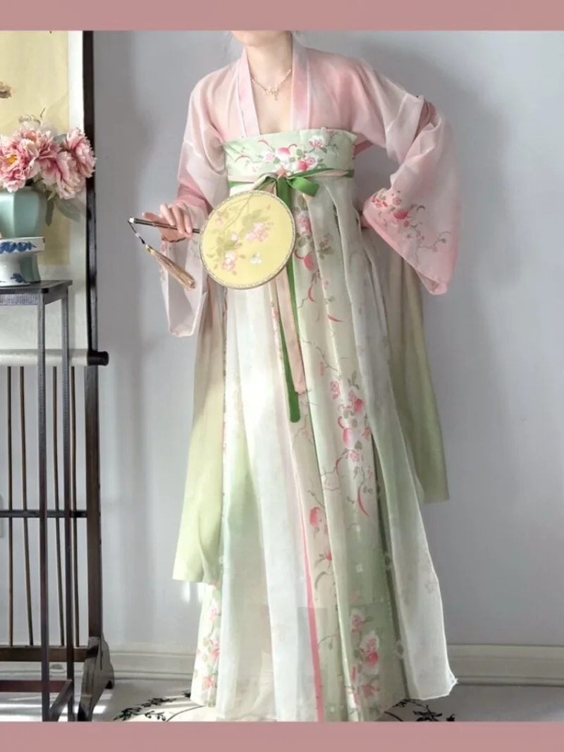 Vintage Hanfu Dance Ancient Costume Tang Dynasty Princess Traditional Chinese Style Clothing Hanfu Folk Dress Cosplay Fairy Set view 5
