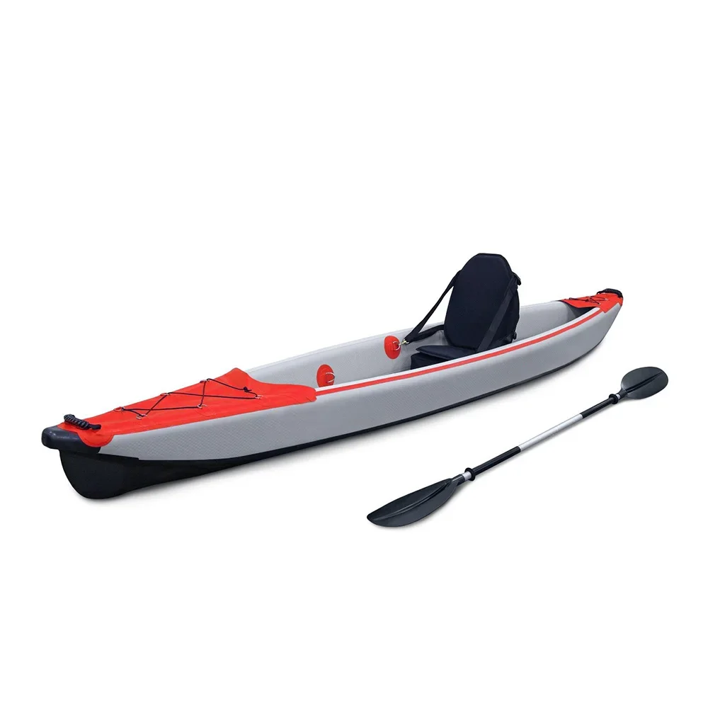 High Quality Rowing Boat Drop Stitch +PVC Single Seat Inflatable Kayak