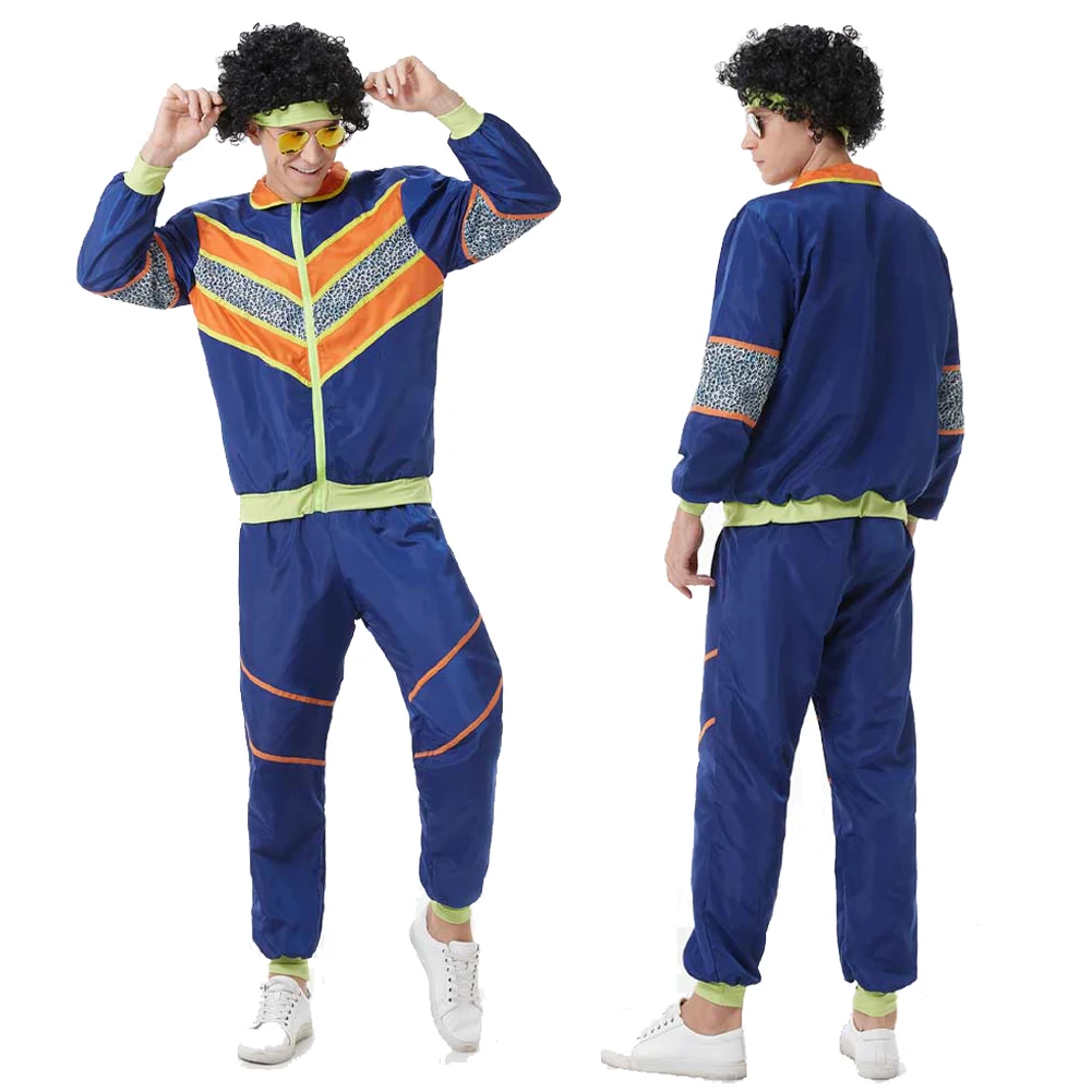 Fantasía 80S 90S Retro Hip-Hop Cosplay fantasía Vintage Sprotwear disfraz de discoteca adultos mujeres hombres Halloween carnaval fiesta ropa