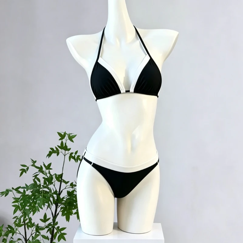 Women Japanese Sweet Lolita Swim Skirt Bikini Two Piece Suit Floral Print Ruffle Y2K Sexy Design Summer Beach Party Swimwear