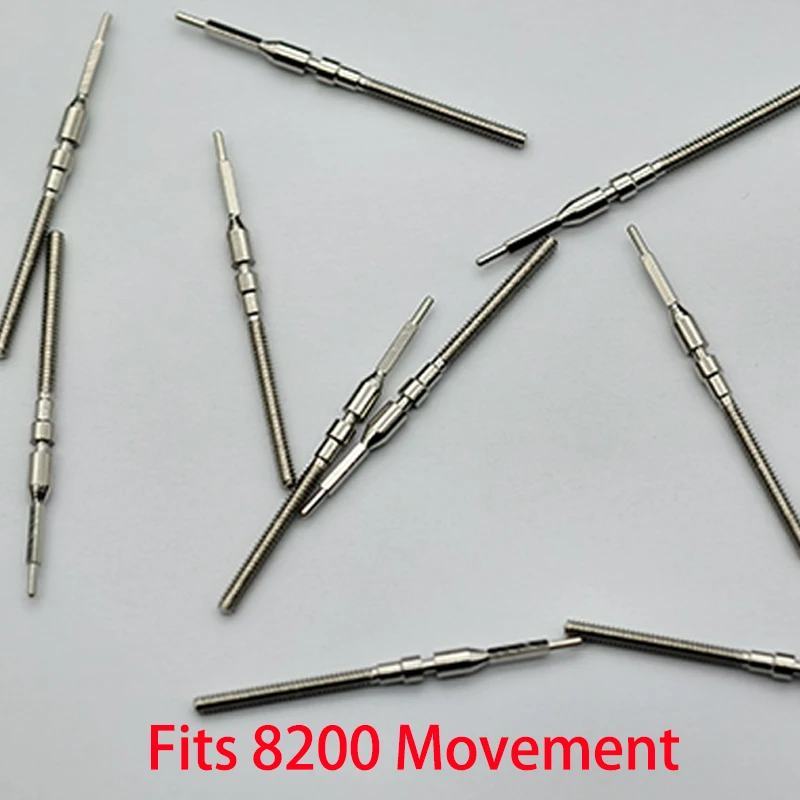 2 قطعة/4 قطعة 8215 8200 الفولاذ المقاوم للصدأ تاج حركة تاج الجذعية يناسب 8215 8200 الحركة الميكانيكية التلقائية الجذعية إصلاح جزء #4