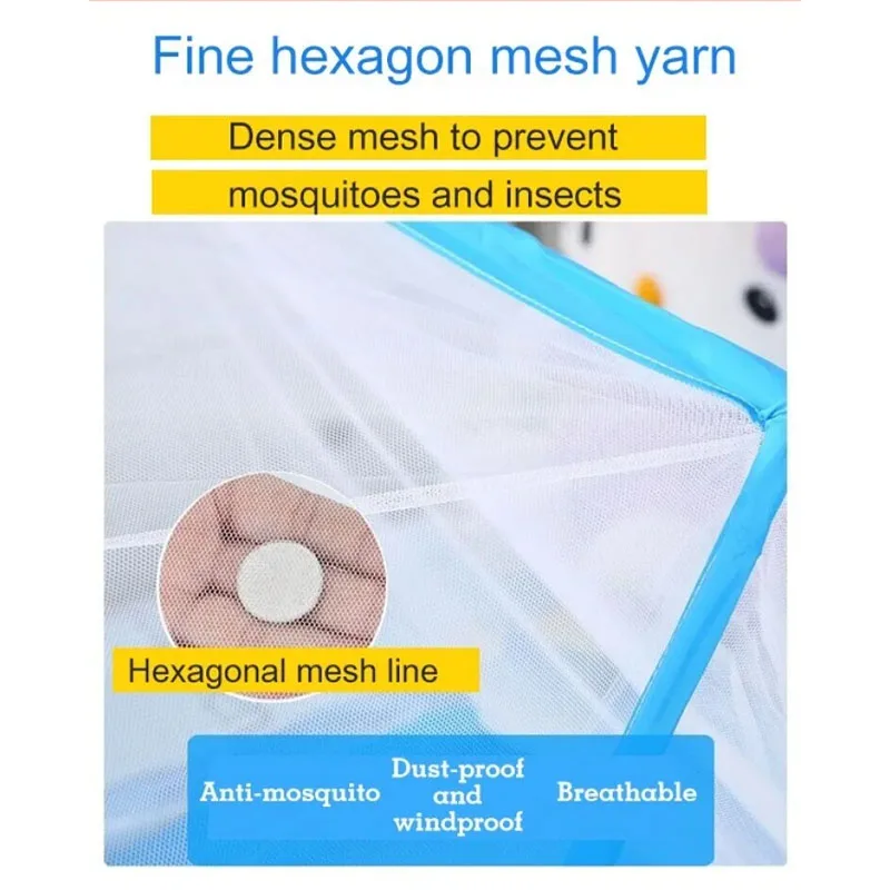 190X160X80CM Folding mosquito net Lightweight No Bottom No Installation Mosquito Net Student Dormi Mosquito Net for 1.8m Bed