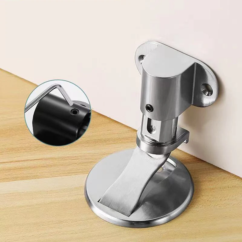 

Adjustable Zinc Alloy Door Stopper Raised Non-Punching Strong Magnetic Anti-Collision Door Device Anti-Collision Wall Suction