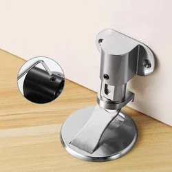 Adjustable Zinc Alloy Door Stopper Raised Non-Punching Strong Magnetic Anti-Collision Door Device Anti-Collision Wall Suction