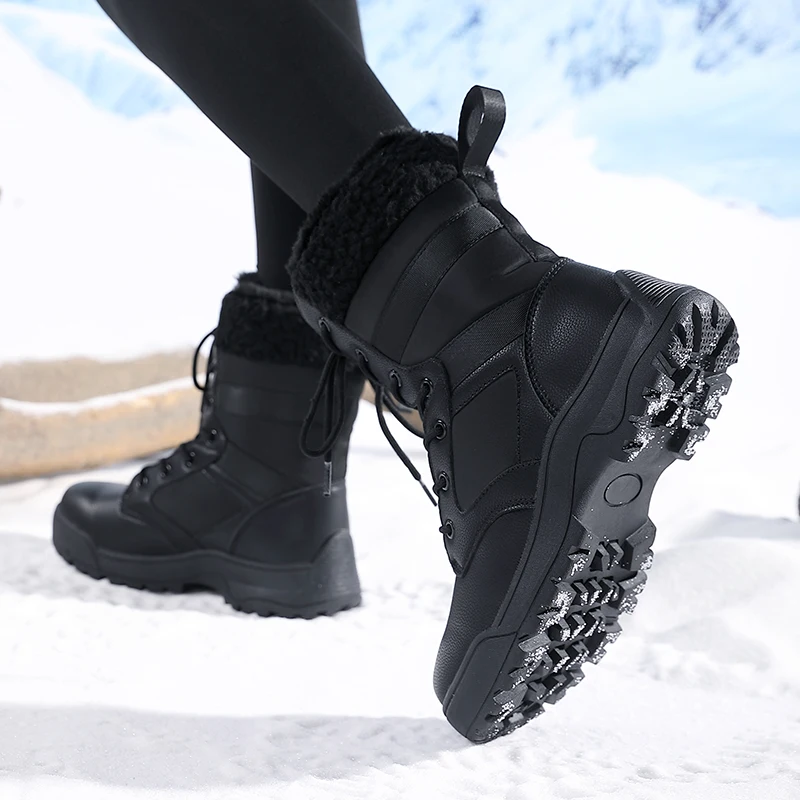

Winter Snow Boots Women High-top Soft Plush Outdoor Ankle Boots Women Anti-slip Shock-absorbing Comfortable Hiking Shoes Women