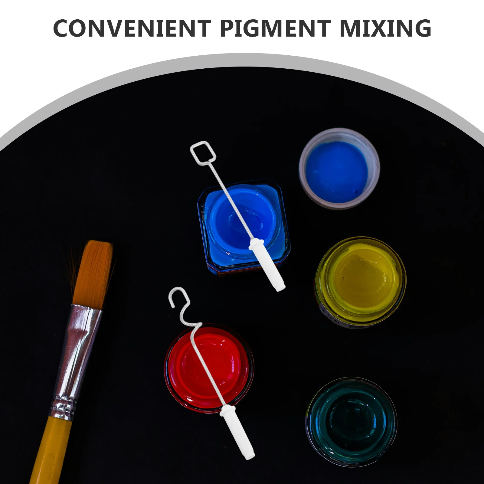 Herramienta de mezcla de pigmentos de acuarela, licuadora, suministros artísticos para el aula, cabezales intercambiables compactos, 2 uds.