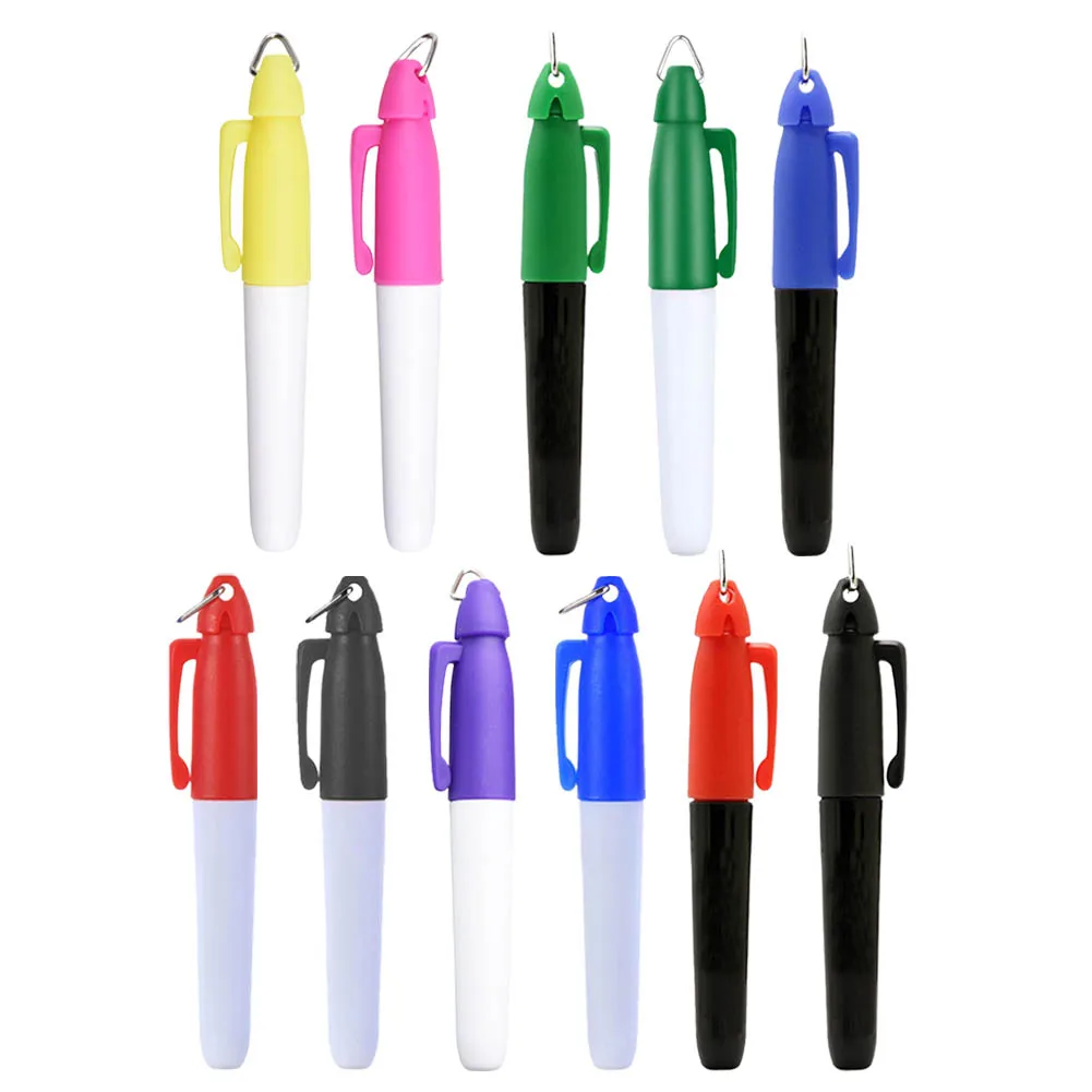 Portable GolfBall Liner Marker Pen With Hang Hook For Easy Use Improve Batting Accuracy With Clear Alignment Marks 11 Colors