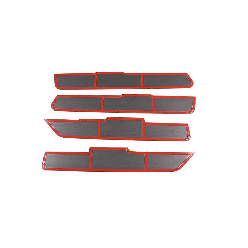 لاند روفر ديفندر 110 2020-2025 الفولاذ المقاوم للصدأ الأسود باب السيارة الداخلي لوحة تزيين ملصق اكسسوارات السيارات الداخلية