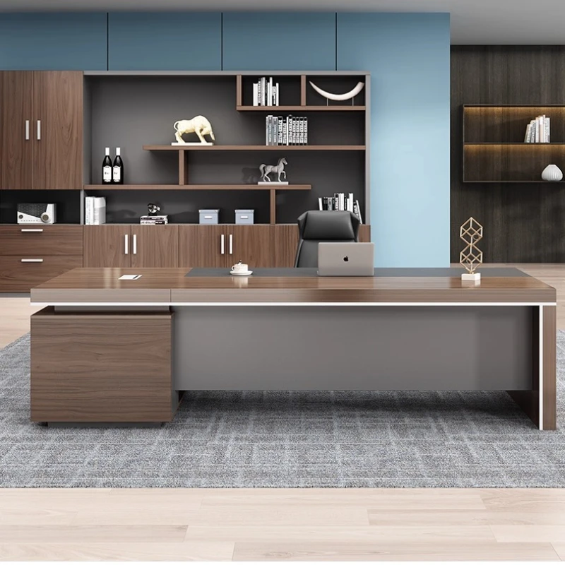 Designer Asthetic Executive Desk Brown Luxury Modern Luxury Executive Desk Cheap Drawers Mesa De Escritorio Office Furniture