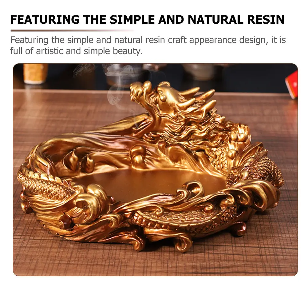 

Wear-resistant Ashtray Ornament Resin Table Decoration Dragon Creative Holder Shape Compact