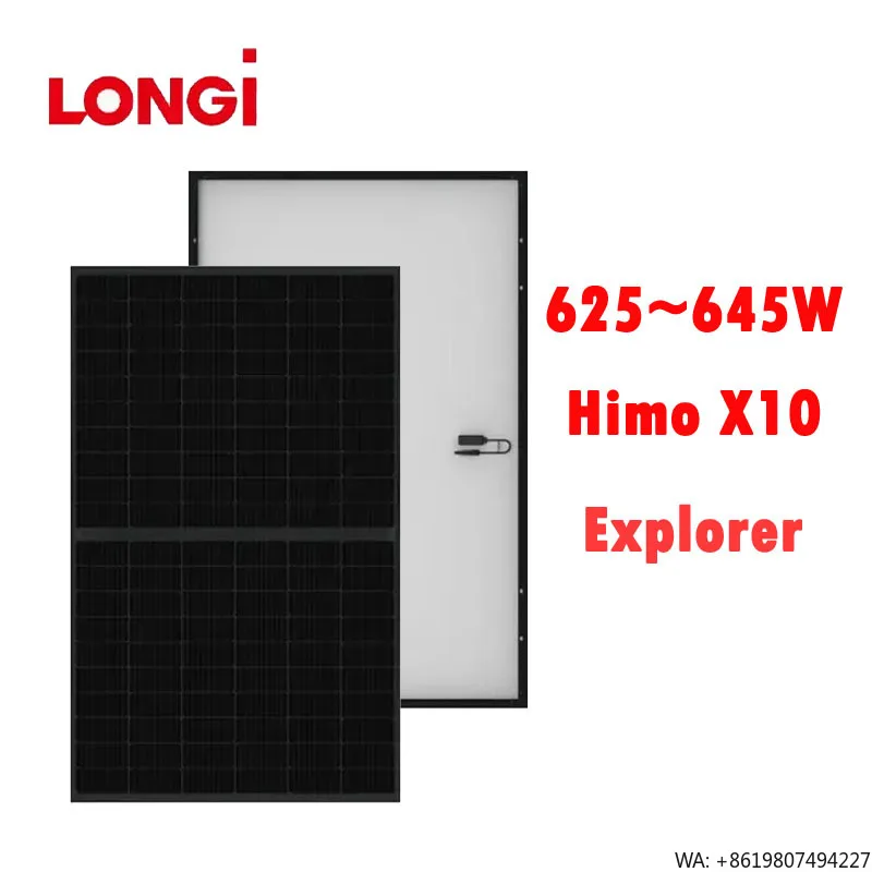 PV Modules Longi Solar Panel Hi-mo X10 LR7-72HVD 625-645W Explorer Monocrystalline Dual Glass Longi High Quality in Stock