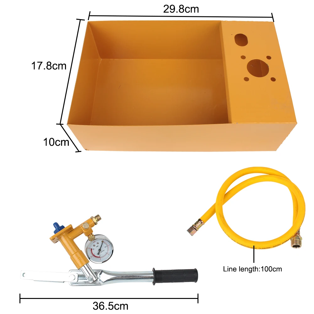 2.5MPa Pressure Test Pump Manual Hydraulic Test Pump Machine 25KG Water Pressure Tester Aluminum Copper with G1/2