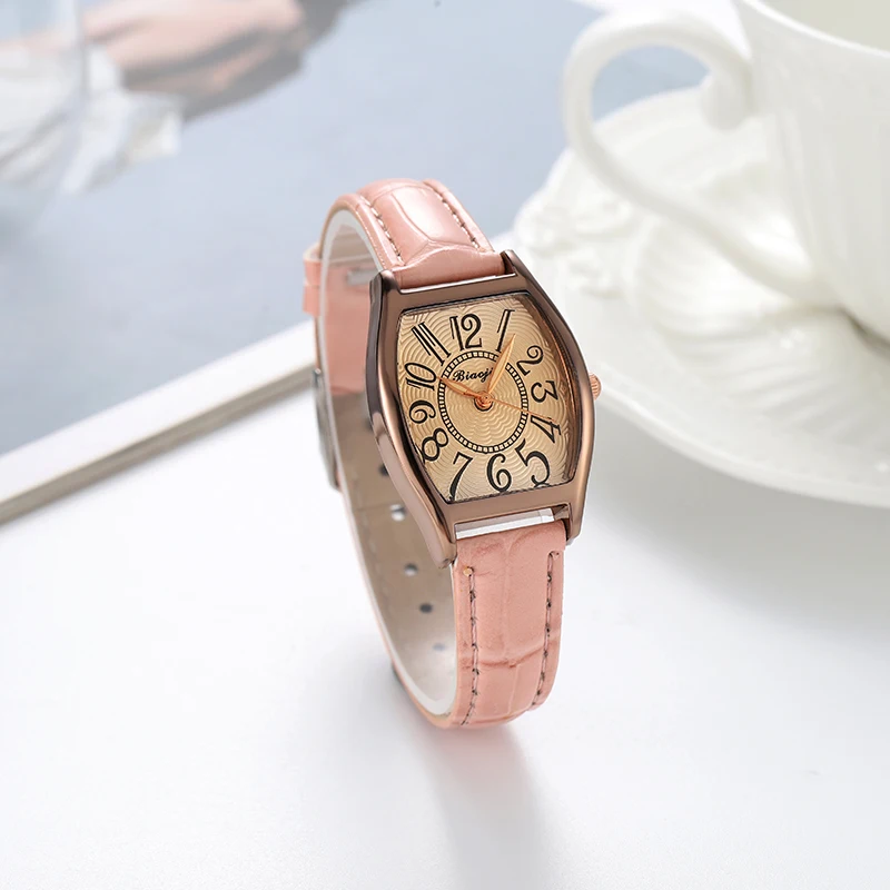 Fashion new watch AliExpress INS classic antique color square women's digital quartz belt watch3