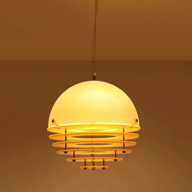 Sunset Retro Chandelier Acrylic Eye Protection Ceiling Lamp Restaurant Bedroom Tricolor Lighting Lamps Full Spectrum Home Light
