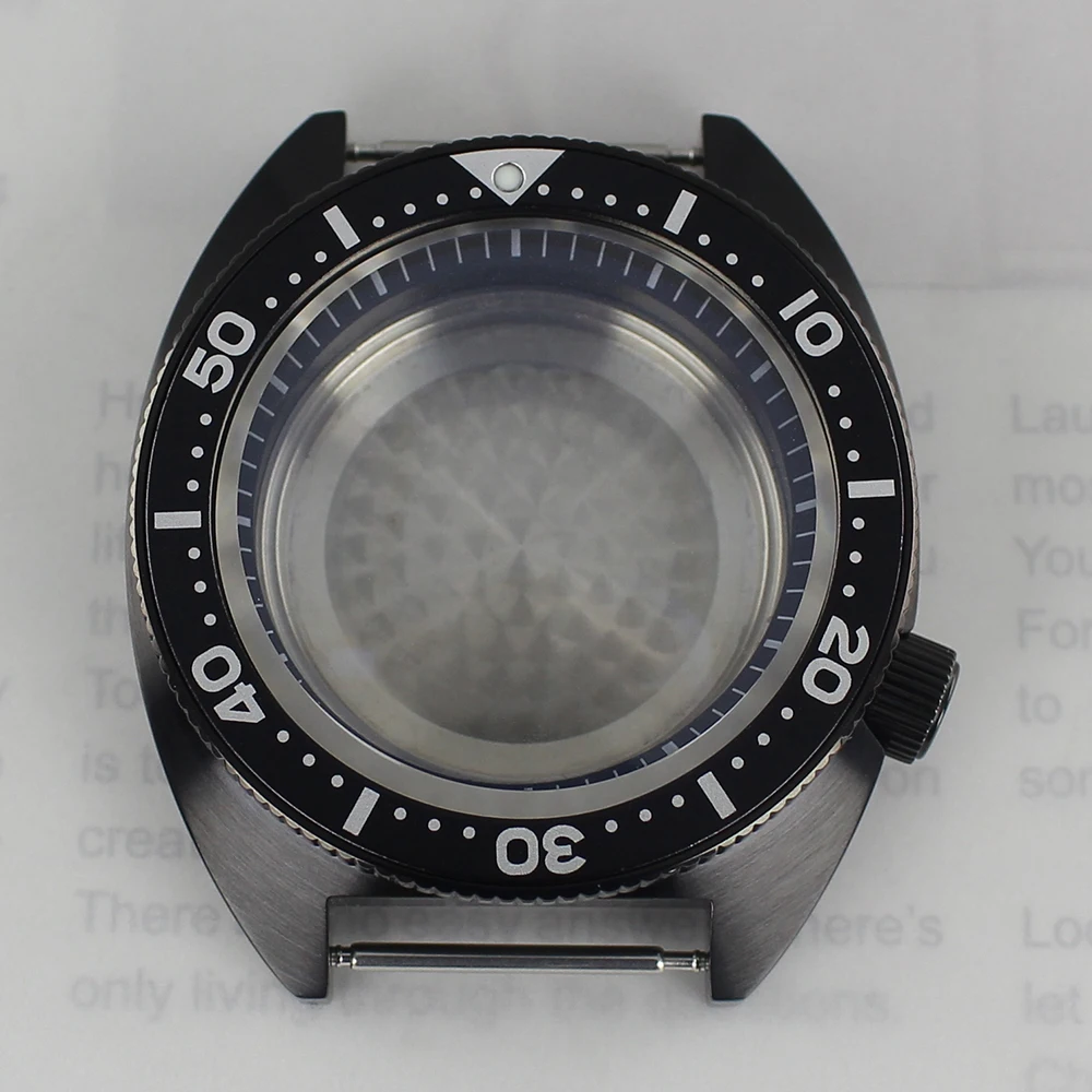 41mm pvd black NH35 mechanical Watch Case Domed Sapphire Glass With Chapter Ring For NH35 NH36 NH34 4R36 Movement 28.5mmDial Mod
