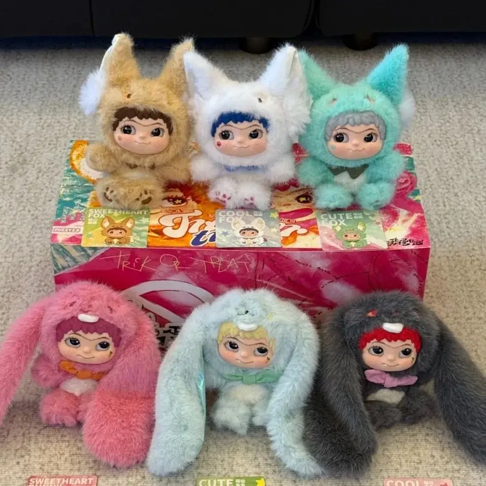 واكوكو V2 الثعلب والأرنب تريكر علاج صندوق أعمى لطيف واكوكو عمل الشكل صندوق غامض الثعلب الأرنب دمية المفاتيح مفاجأة حقيبة اللعب