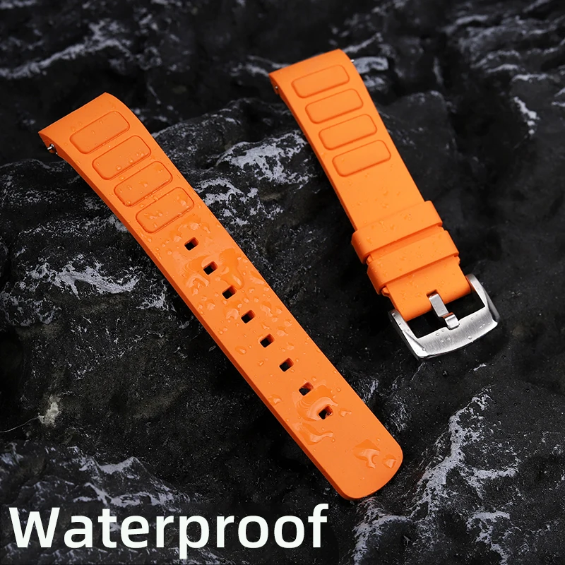 For Mido Multifort TV M049.526 Waterproof Rubber Watch Strap 22mm M049 Curved Interface Silicone Watch Accessories Watchband