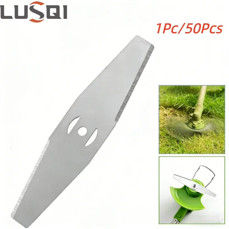 

LUSQI 50Pcs/1Pc 5mm Metal Trimmer Blade For Grass Brush Cutter Weed Eater Lawn Mower Head Replacement Garden Power Tool Part