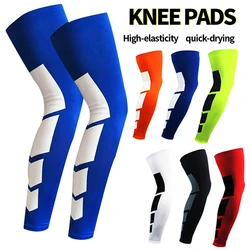 1Pair Sports Leg Brace Long Sleeves Anti-slip Compression Breathable for Basketball Football  Cycling Knee Support Protector