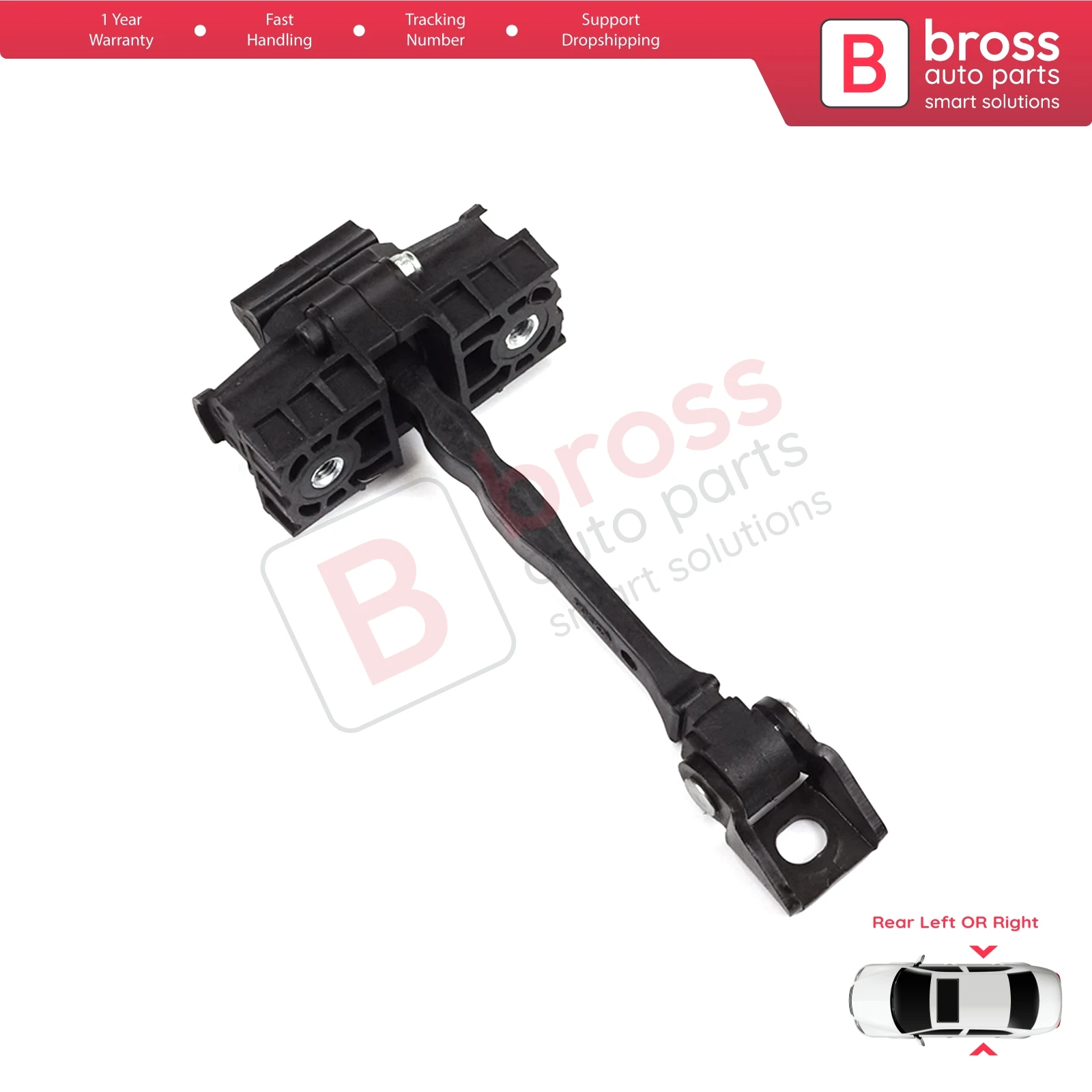 BDP1347 Rear Door Hinge Brake Stop Check Strap Limiter for VW UP! Skoda Citigo Seat Mii 2011-2024 5-Door Hatchback 1S4839249A