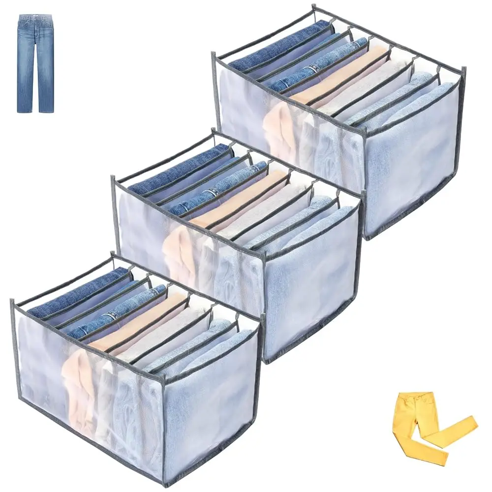 

Wardrobe Clothes Organizer, Drawer Organizers For Clothing, Closet Storage Organizer, Dresser Drawer Organizers For Thin Jeans,