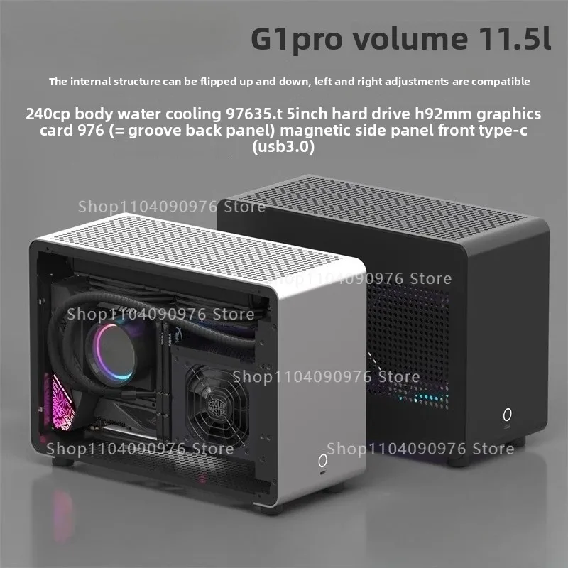 

G1-Pro Aluminum Alloy A4 Sfx240 Water-Cooled ITX Transparent Chassis