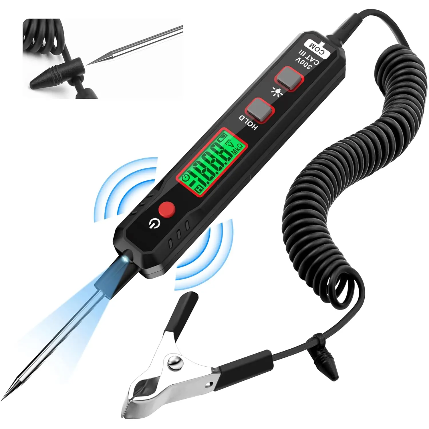 HT86A Spannungsprüfer Auto-Spannungsdetektor-Stift Kfz-Fehler-Sicherungs-Kreisprüfer Fahrzeug-Diagnosewerkzeug Volt-Sonde