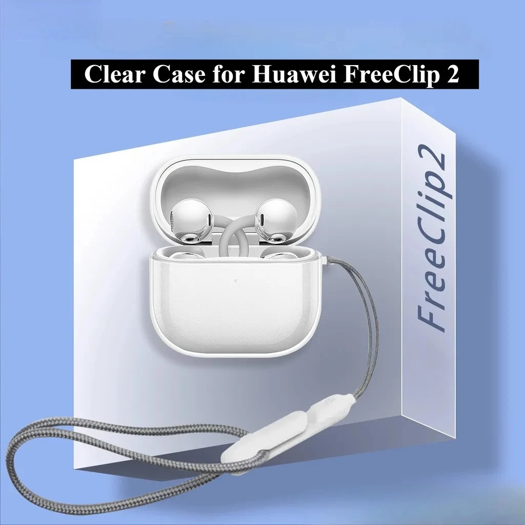 

For Huawei FreeClip 2 Case Transparent Clear TPU Protective Cover Bluetooth Earphone Shell Headphone Portable