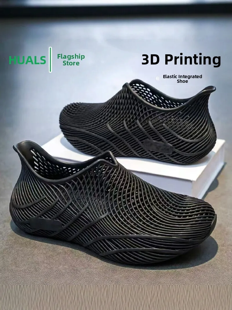 3dプリント-メンズ-サマー-アウトドア-スリッポンシューズ-滑り止め-釣り-ビーチシューズ-フルカバーサンダル-水遊び靴