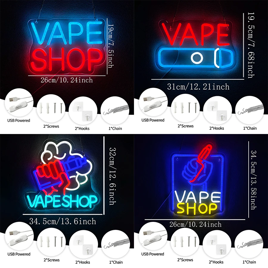 Tobacco Series Neon Signs, Business Icon Wall Decor, Usb Powered, Used For Shops, Clubs, Bars, Man Cave Wall Lamps, Easy To Hang