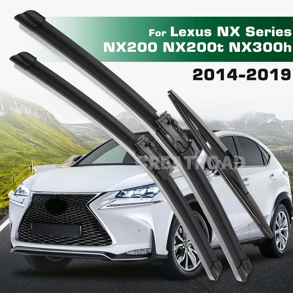 

GREATROAD Стеклоочиститель с левым и правым рулем, комплект передних и задних щеток стеклоочистителя для Lexus NX Series NX200 NX200t NX300h 2014-2019 лобовое стекло