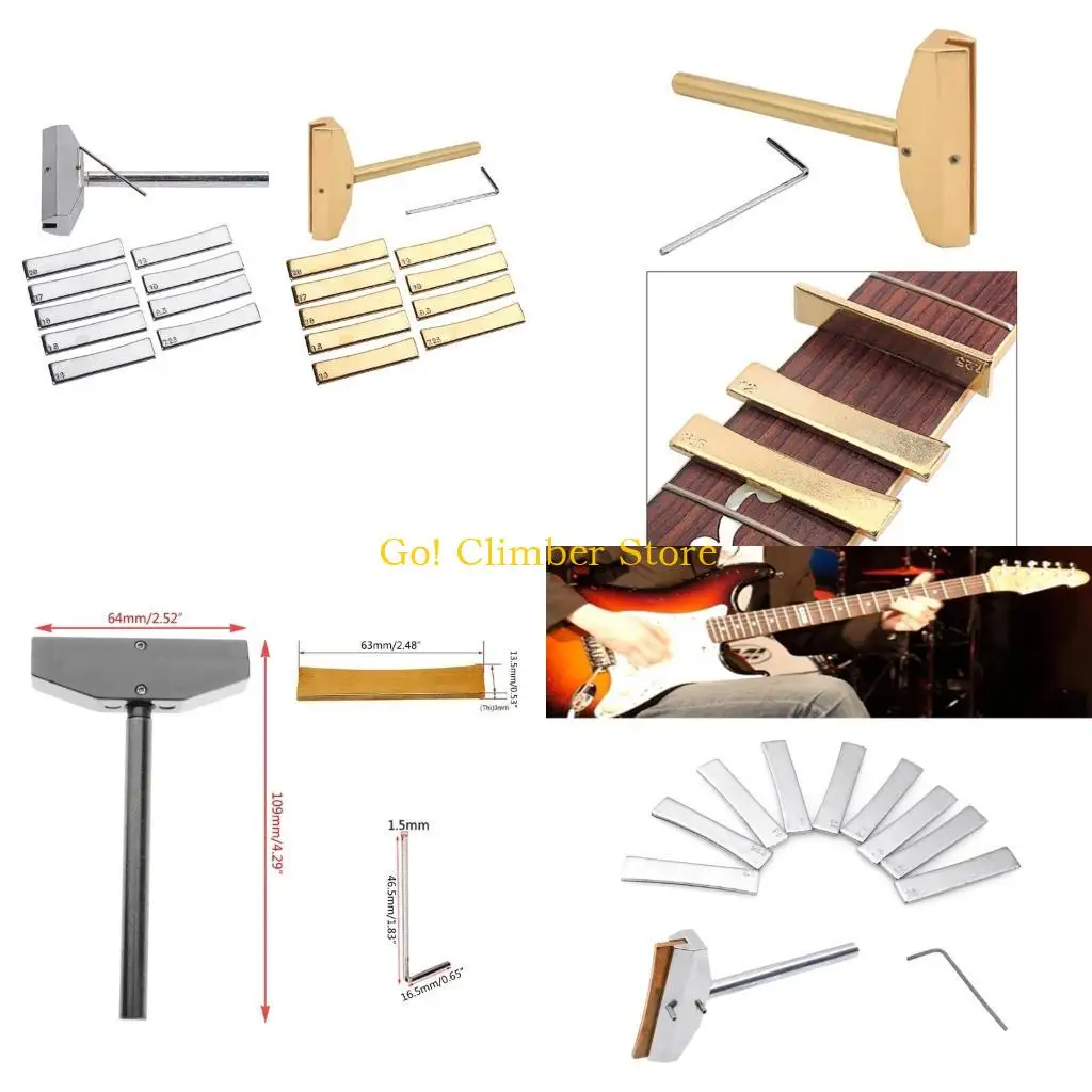 Q84C الجيتار باس الأصابع الحنق ضغط Caul & Brass Radian FRET إدراج مع #1