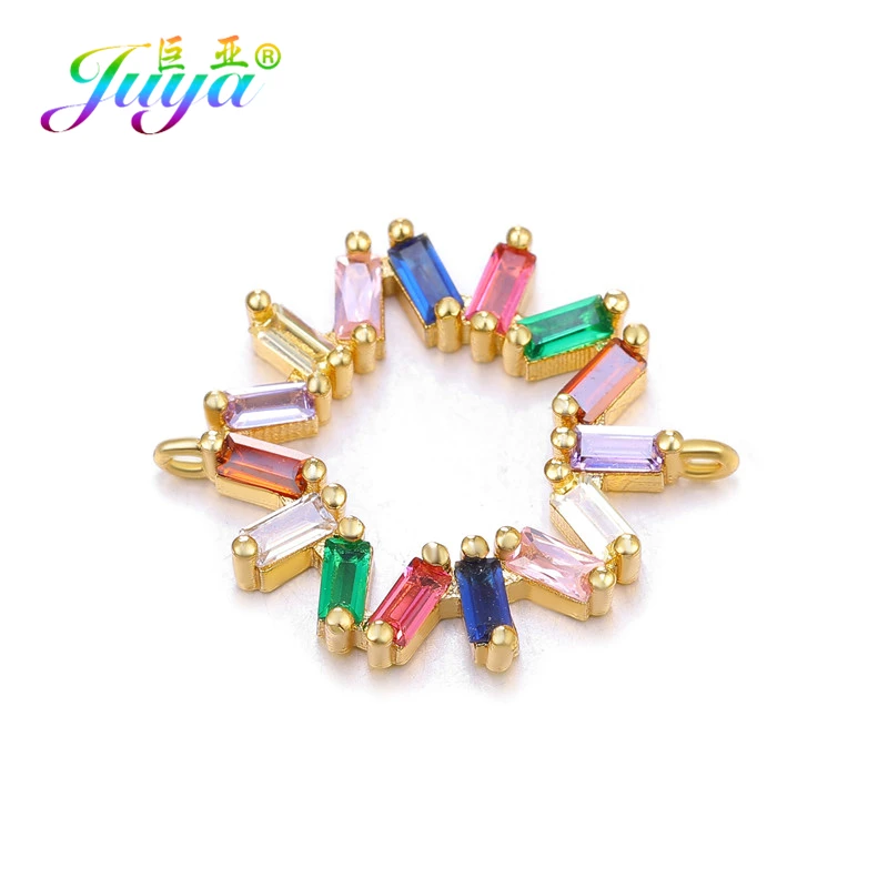 Juya DIY-Schmuckzubehör für Damen, kubischer Zirkonia, Blumenverbinder, Zubehör für Handarbeiten, Charms, Armbänder, Ohrringe, Herstellung – Detail 23
