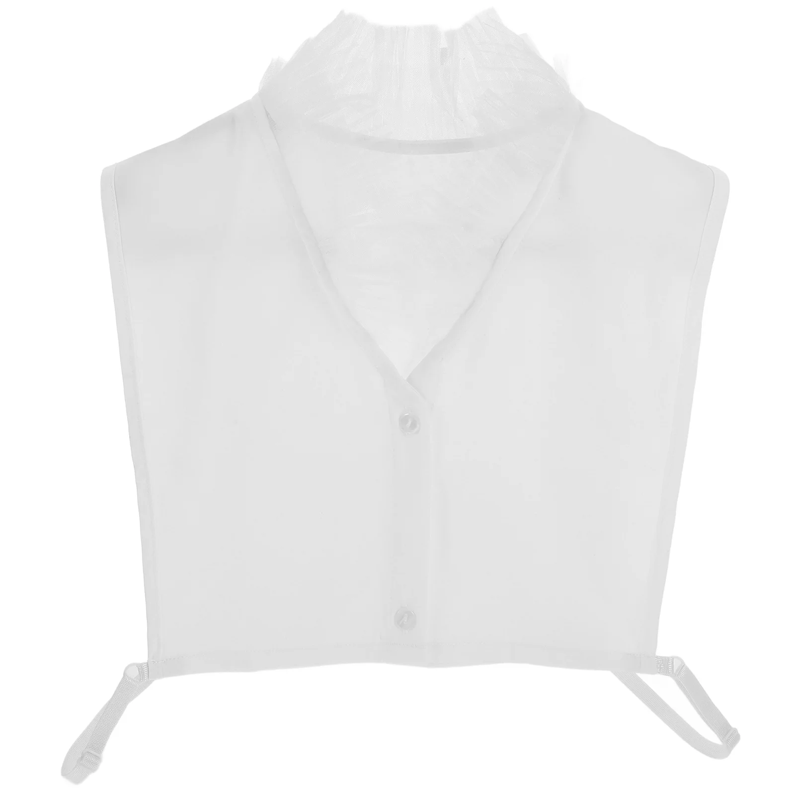 

Half Shirt Blouse V-Shaped Fake Collar For Women Chiffon Detachable Faux Layering Collar Fashion Blouse Insert Warm Autumn