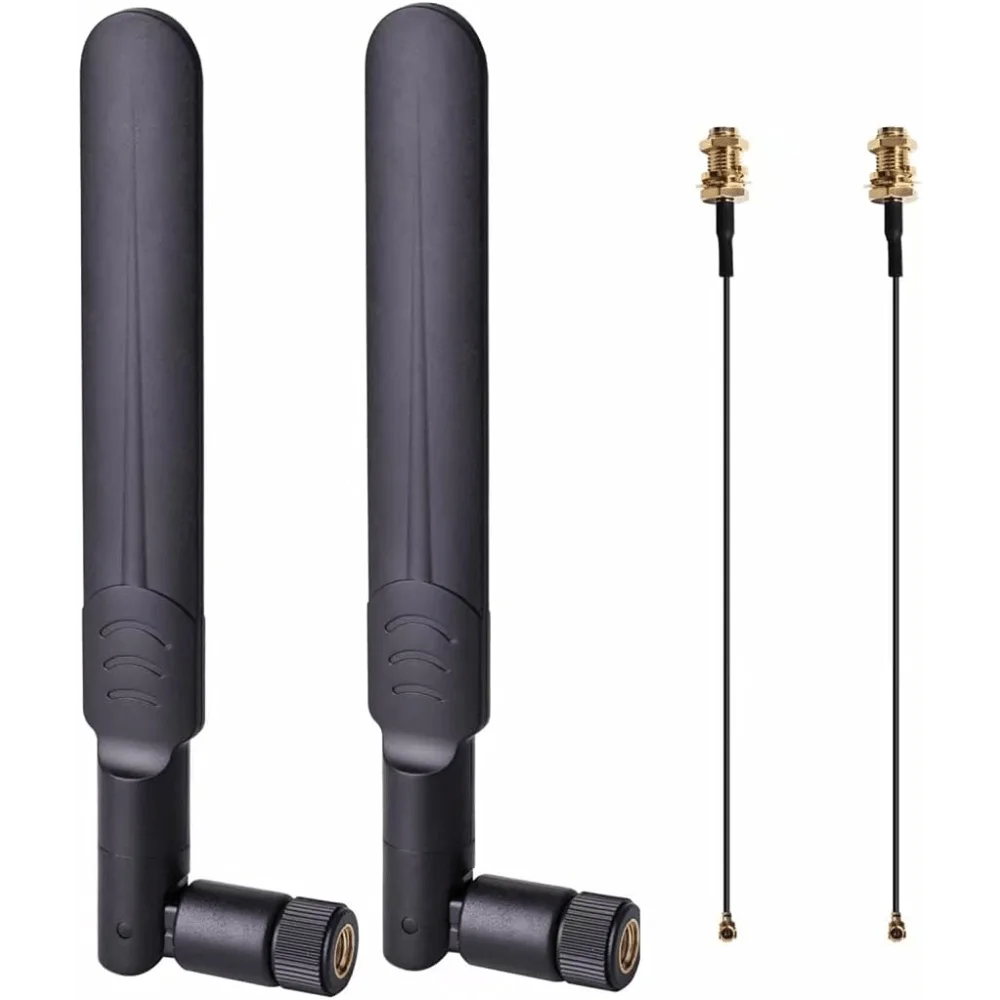 2PCS 8dBi WiFi RP-SMA Male Antenna 2.4GHz 5.8GHz Dual Band for Mini PCIe Card Wireless Routers, Repeater, FPV UAV Drone