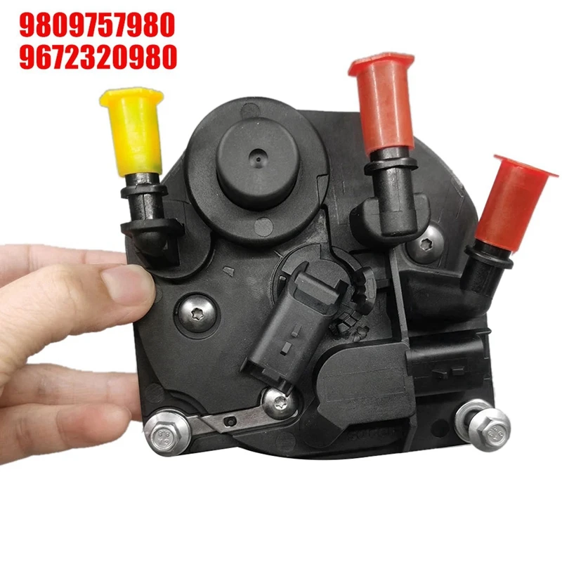 5X Diesel Fuel Filter Cover Head With Center Tube 9809757980 For Citroen C3 C4 C5 Peugeot 207 208 308 08-15 9672320980