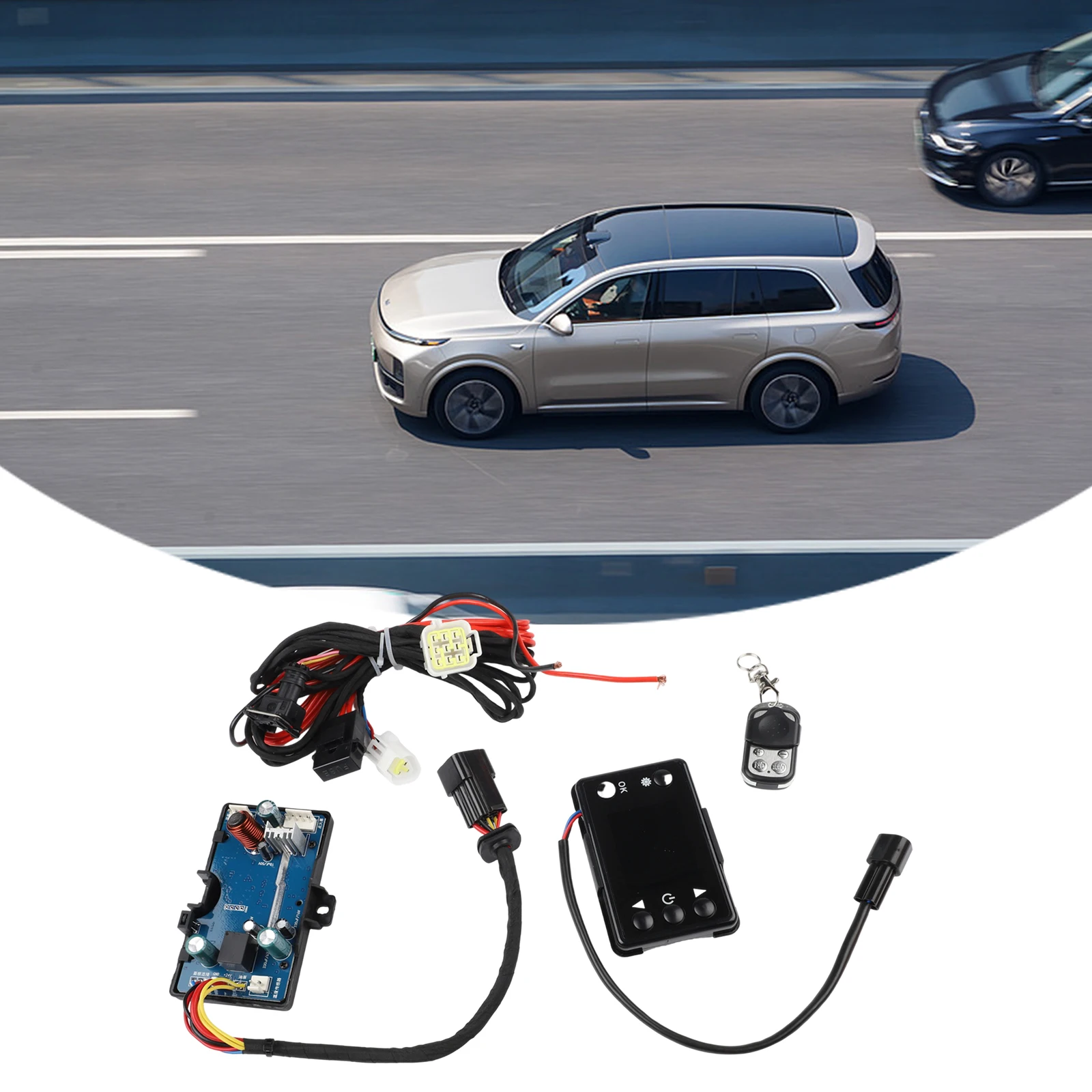 Vecchia scheda madre Interruttore LCD a 3 fili Sensore di cablaggio del telecomando Parti di riparazione del riscaldatore di parcheggio Display LCD facile da leggere