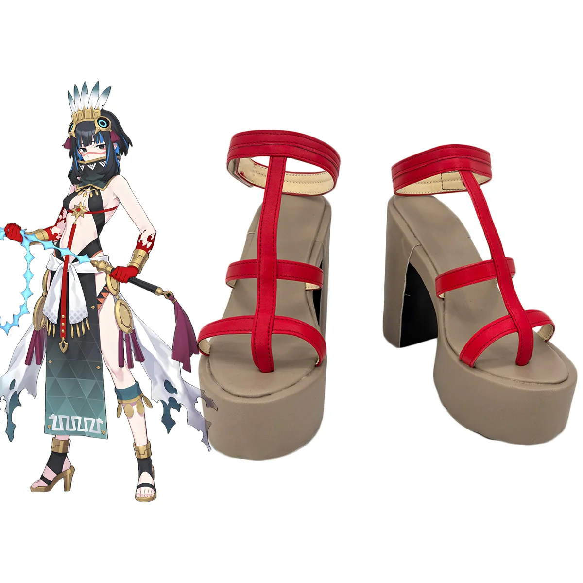 

FGO Tlaloc Обувь для косплея Сандалии на заказ Обувь Fate Grand Order
